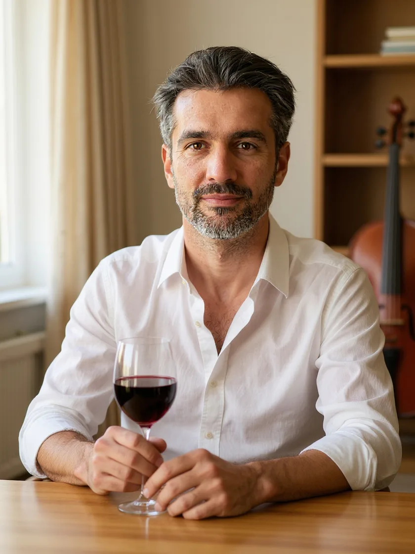 Laurent, AI-generated portrait of a fictional character